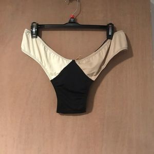 CHARMOSA Tri-Color High Waist Bikini Bottom NWT